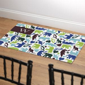 Menagerie Monogram Personalized Throw Rug